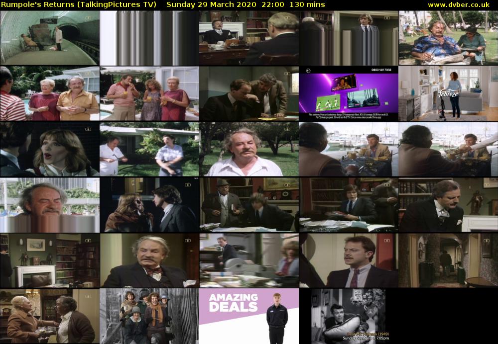 Rumpole's Returns (TalkingPictures TV) Sunday 29 March 2020 22:00 - 00:10