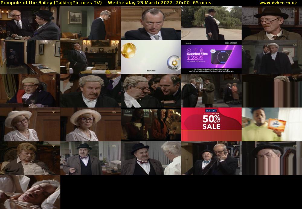 Rumpole of the Bailey (TalkingPictures TV) Wednesday 23 March 2022 20:00 - 21:05