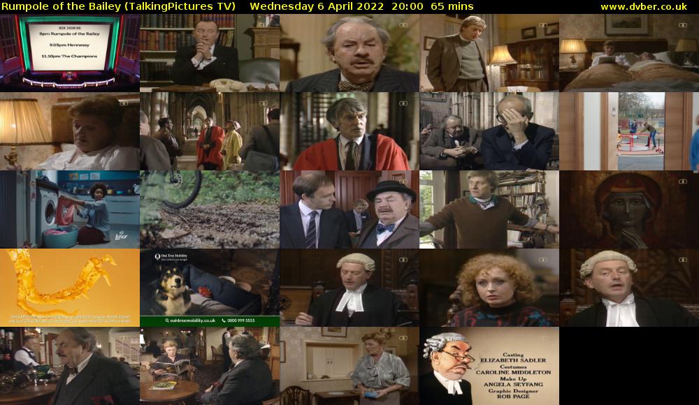 Rumpole of the Bailey (TalkingPictures TV) Wednesday 6 April 2022 20:00 - 21:05
