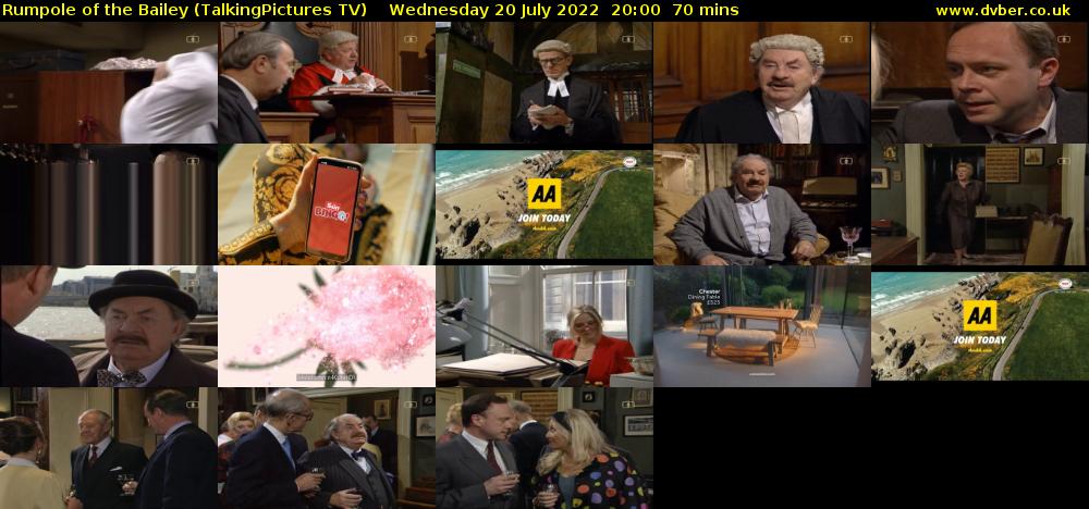 Rumpole of the Bailey (TalkingPictures TV) Wednesday 20 July 2022 20:00 - 21:10