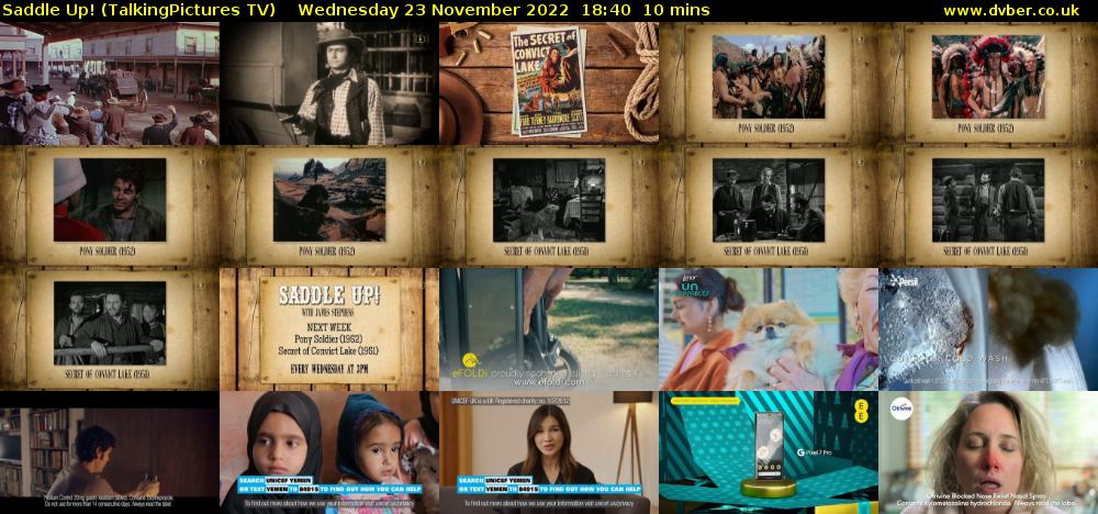 Saddle Up! (TalkingPictures TV) Wednesday 23 November 2022 18:40 - 18:50