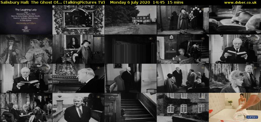 Salisbury Hall: The Ghost Of... (TalkingPictures TV) Monday 6 July 2020 14:45 - 15:00