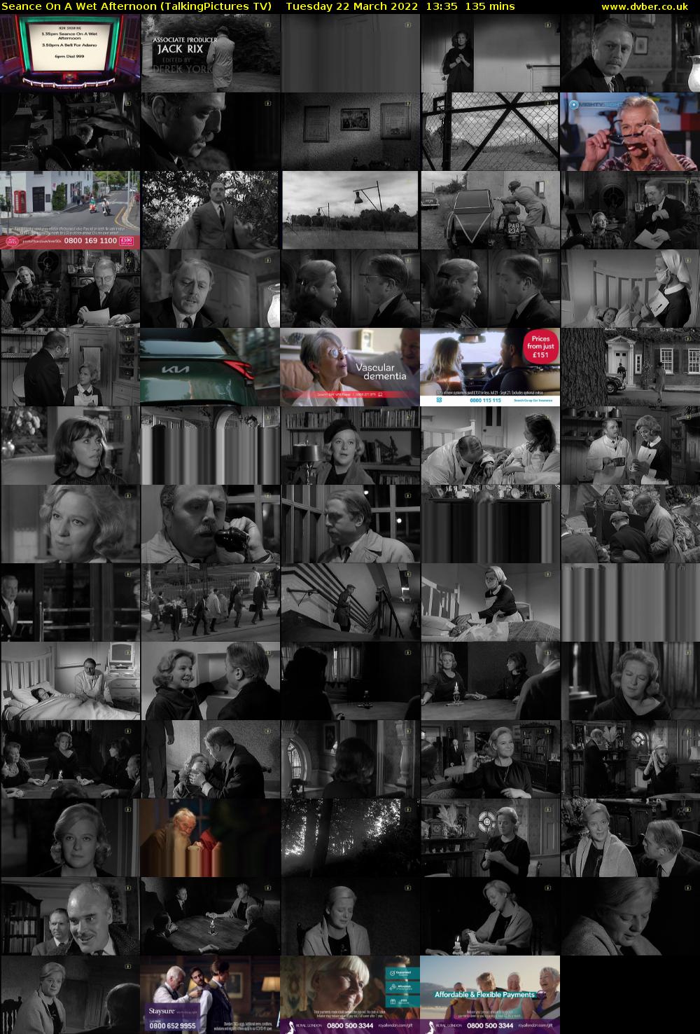 Seance On A Wet Afternoon (TalkingPictures TV) Tuesday 22 March 2022 13:35 - 15:50