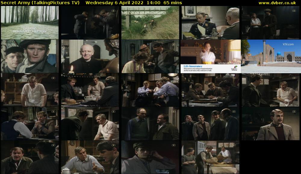 Secret Army (TalkingPictures TV) Wednesday 6 April 2022 14:00 - 15:05