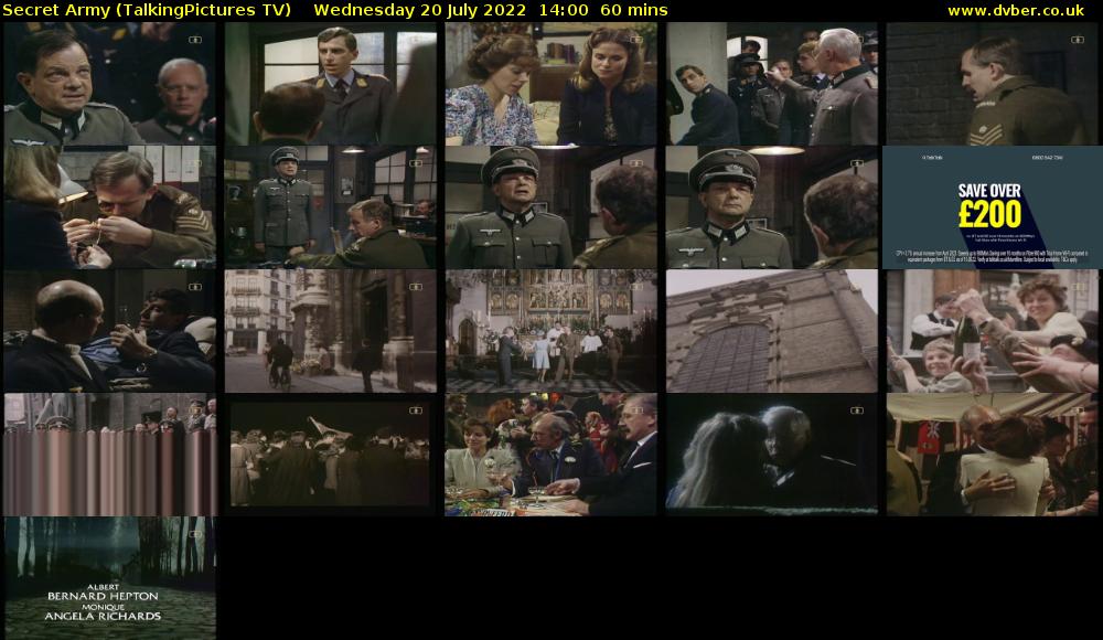 Secret Army (TalkingPictures TV) Wednesday 20 July 2022 14:00 - 15:00