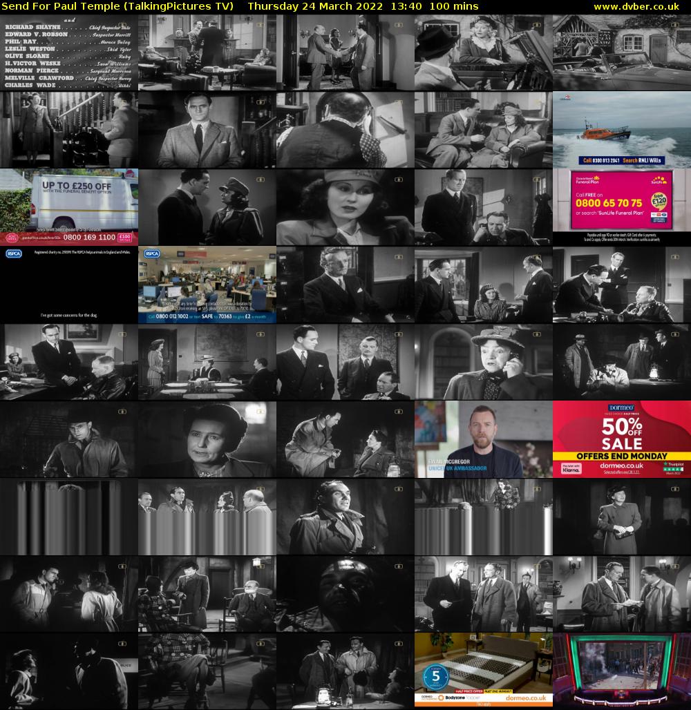Send For Paul Temple (TalkingPictures TV) Thursday 24 March 2022 13:40 - 15:20