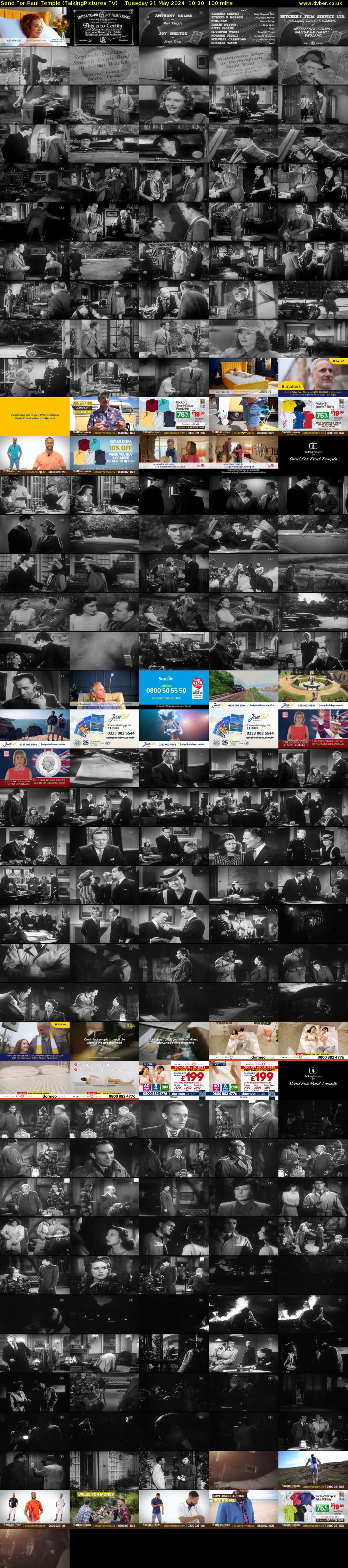 Send For Paul Temple (TalkingPictures TV) Tuesday 21 May 2024 10:20 - 12:00
