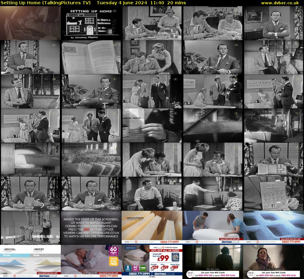 Setting Up Home (TalkingPictures TV) Tuesday 4 June 2024 11:40 - 12:00