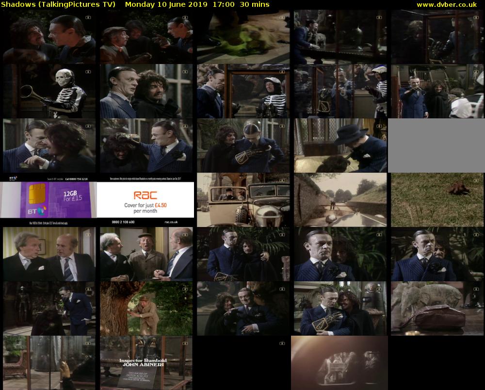 Shadows (TalkingPictures TV) Monday 10 June 2019 17:00 - 17:30