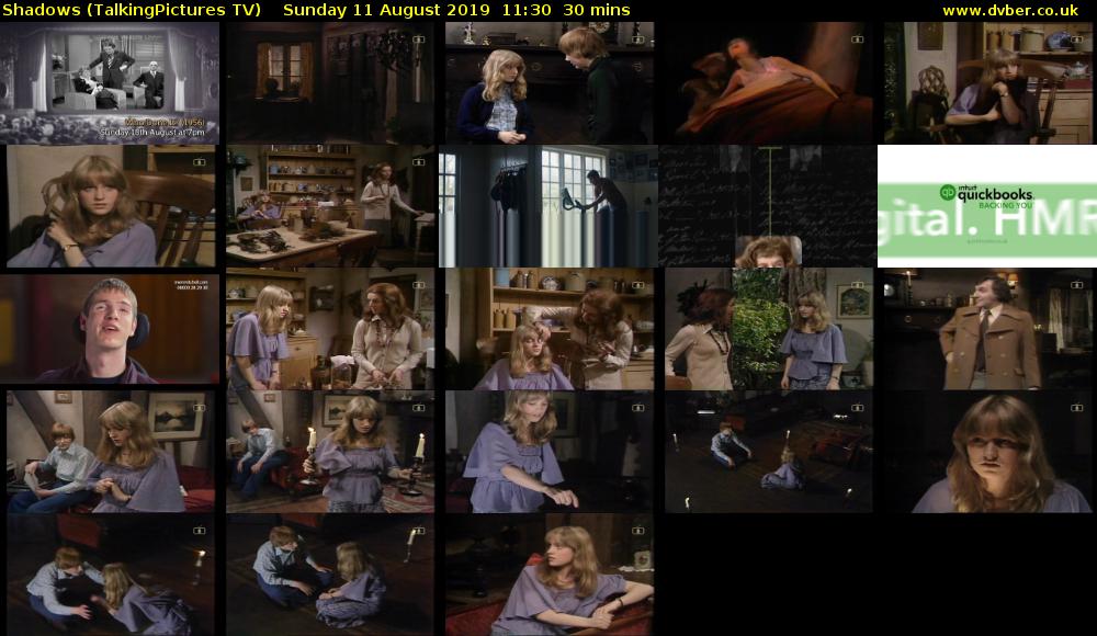 Shadows (TalkingPictures TV) Sunday 11 August 2019 11:30 - 12:00