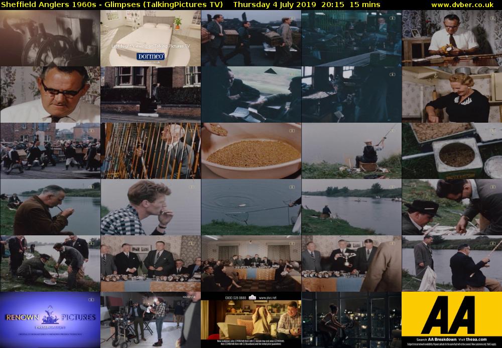Sheffield Anglers 1960s - Glimpses (TalkingPictures TV) Thursday 4 July 2019 20:15 - 20:30