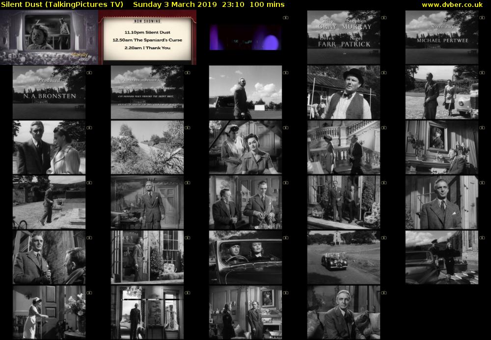 Silent Dust (TalkingPictures TV) Sunday 3 March 2019 23:10 - 00:50
