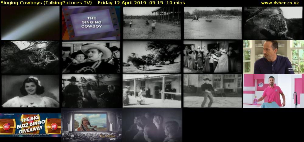 Singing Cowboys (TalkingPictures TV) Friday 12 April 2019 05:15 - 05:25