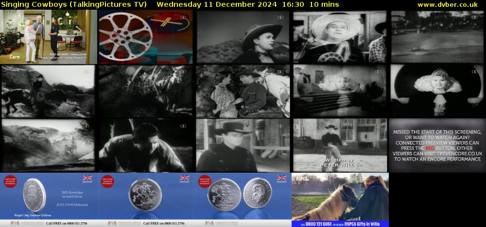 Singing Cowboys (TalkingPictures TV) Wednesday 11 December 2024 16:30 - 16:40