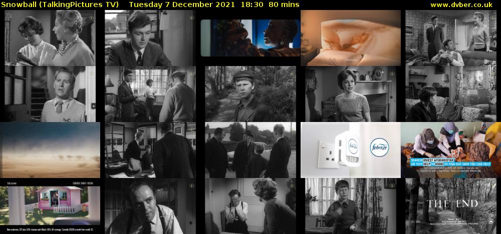 Snowball (TalkingPictures TV) Tuesday 7 December 2021 18:30 - 19:50