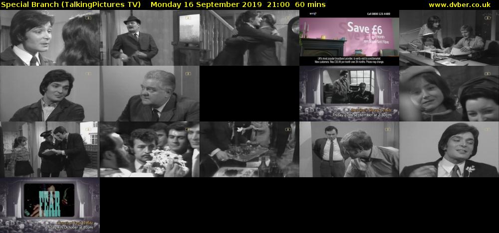 Special Branch (TalkingPictures TV) Monday 16 September 2019 21:00 - 22:00
