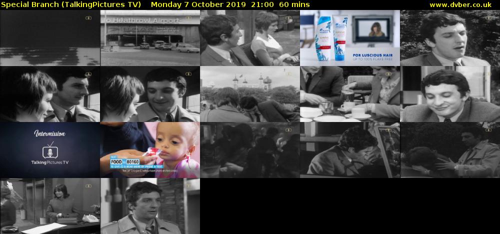 Special Branch (TalkingPictures TV) Monday 7 October 2019 21:00 - 22:00