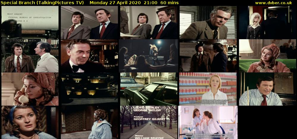 Special Branch (TalkingPictures TV) Monday 27 April 2020 21:00 - 22:00
