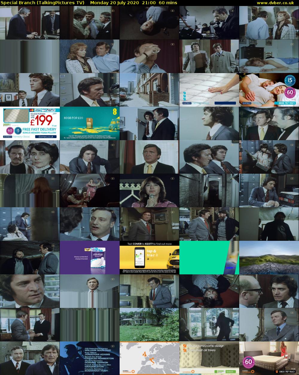 Special Branch (TalkingPictures TV) Monday 20 July 2020 21:00 - 22:00