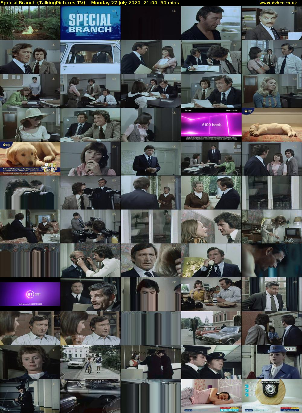Special Branch (TalkingPictures TV) Monday 27 July 2020 21:00 - 22:00