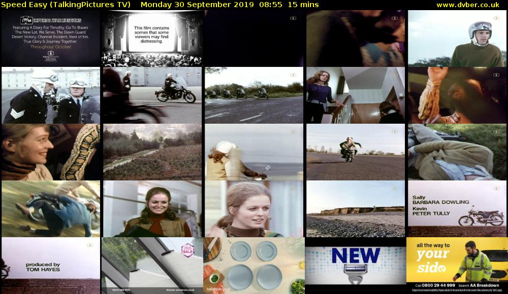 Speed Easy (TalkingPictures TV) Monday 30 September 2019 08:55 - 09:10