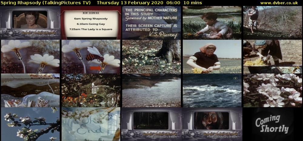Spring Rhapsody (TalkingPictures TV) Thursday 13 February 2020 06:00 - 06:10
