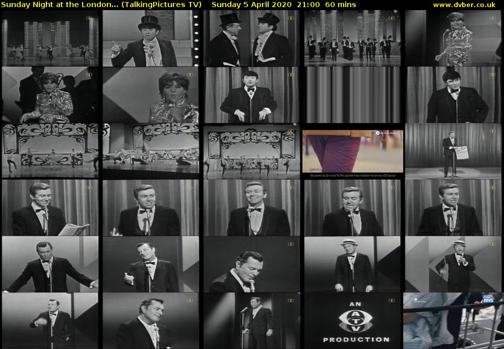 Sunday Night at the London... (TalkingPictures TV) Sunday 5 April 2020 21:00 - 22:00