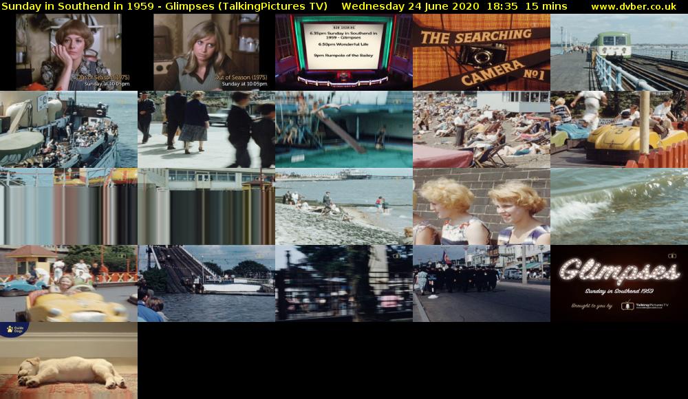 Sunday in Southend in 1959 - Glimpses (TalkingPictures TV) Wednesday 24 June 2020 18:35 - 18:50
