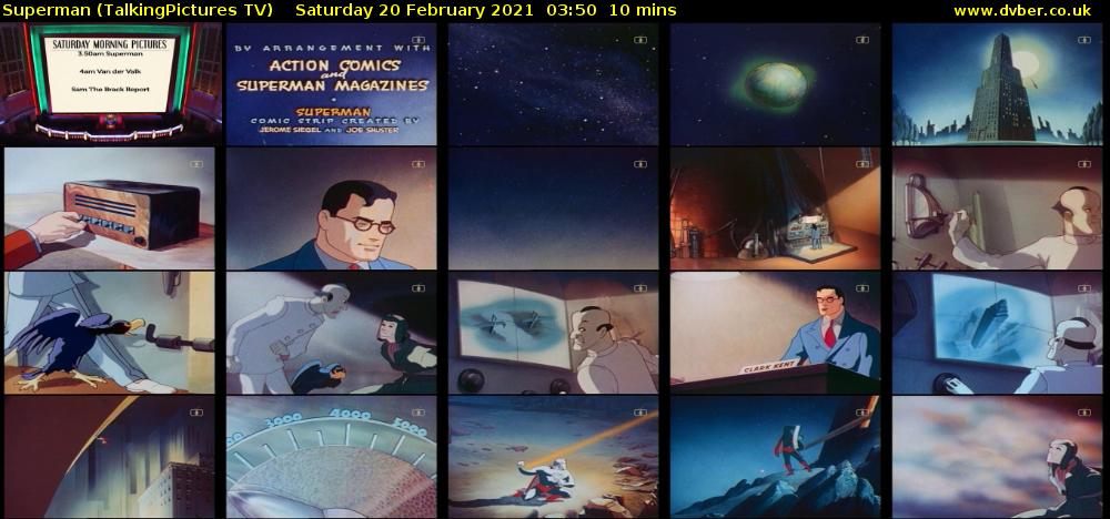 Superman (TalkingPictures TV) Saturday 20 February 2021 03:50 - 04:00