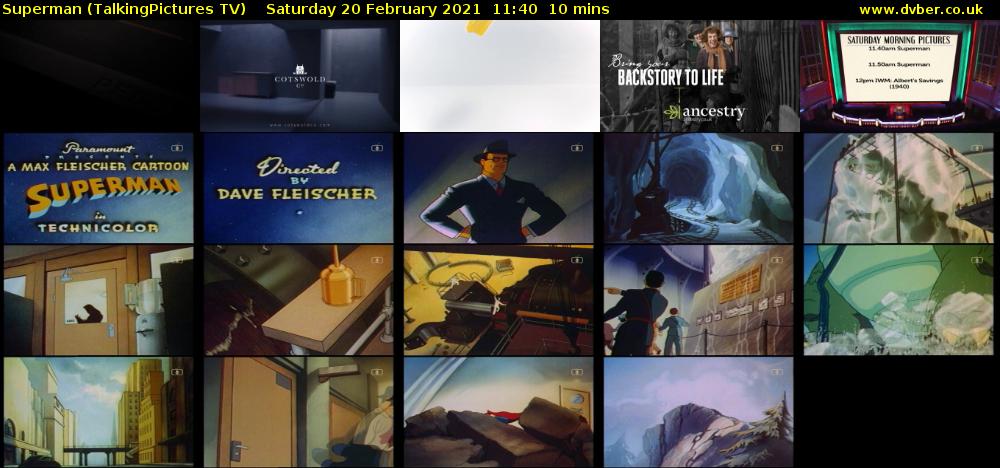 Superman (TalkingPictures TV) Saturday 20 February 2021 11:40 - 11:50