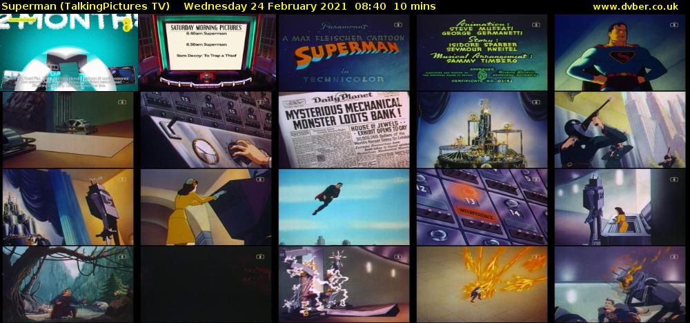 Superman (TalkingPictures TV) Wednesday 24 February 2021 08:40 - 08:50