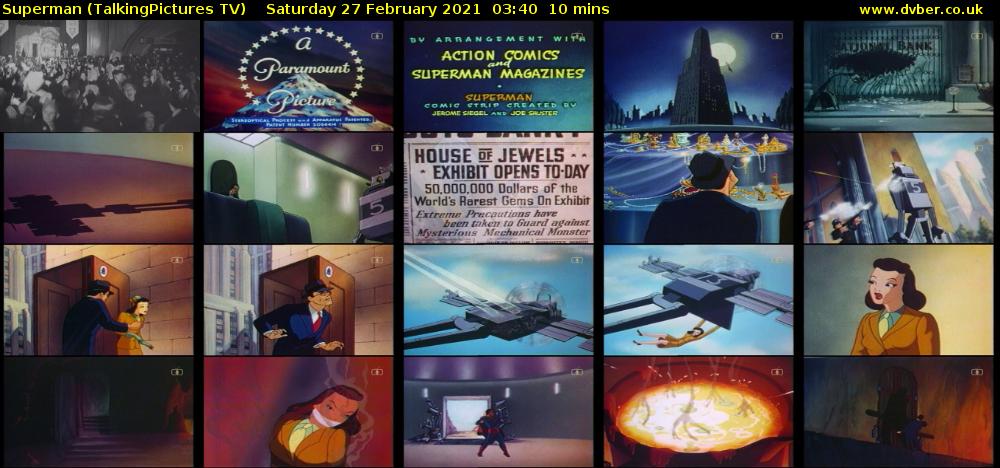 Superman (TalkingPictures TV) Saturday 27 February 2021 03:40 - 03:50