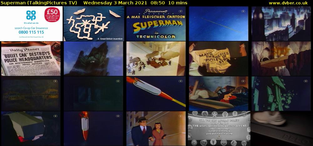 Superman (TalkingPictures TV) Wednesday 3 March 2021 08:50 - 09:00