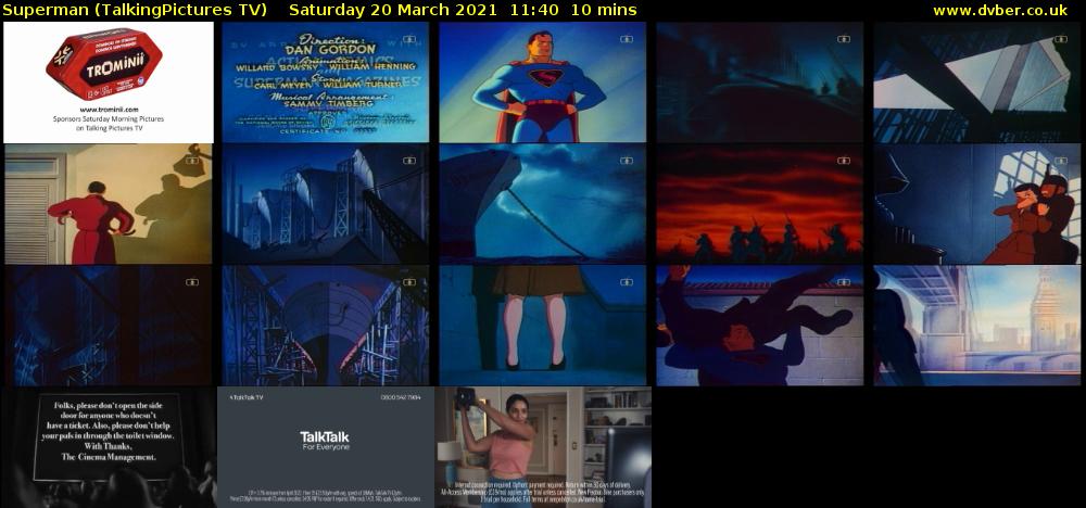 Superman (TalkingPictures TV) Saturday 20 March 2021 11:40 - 11:50