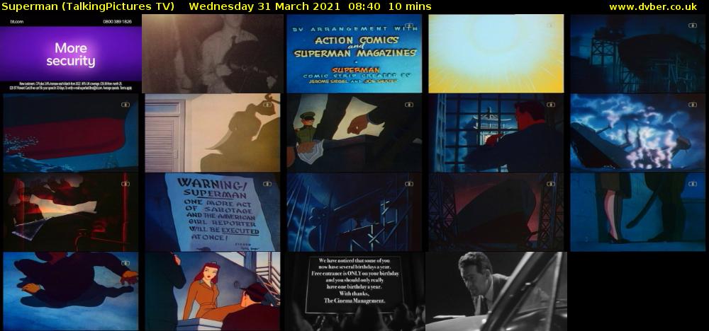 Superman (TalkingPictures TV) Wednesday 31 March 2021 08:40 - 08:50