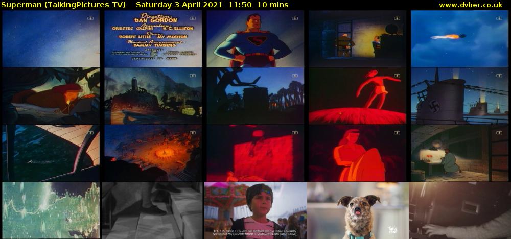 Superman (TalkingPictures TV) Saturday 3 April 2021 11:50 - 12:00