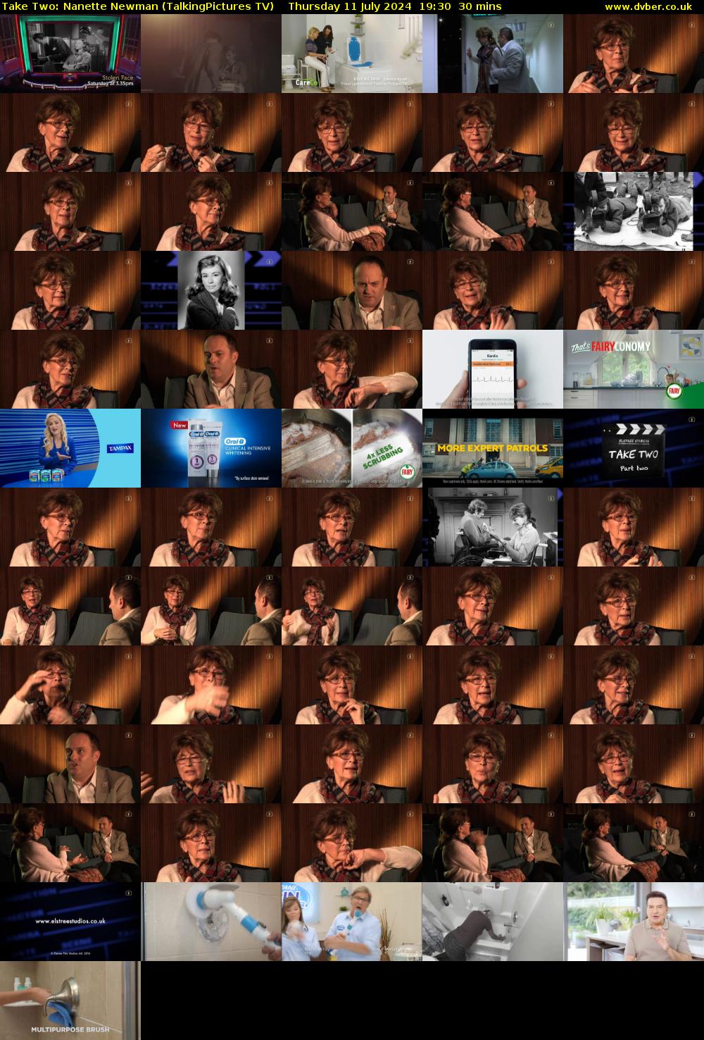 Take Two: Nanette Newman (TalkingPictures TV) Thursday 11 July 2024 19:30 - 20:00