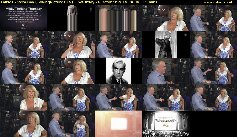 Talkies - Vera Day (TalkingPictures TV) Saturday 26 October 2019 06:00 - 06:15