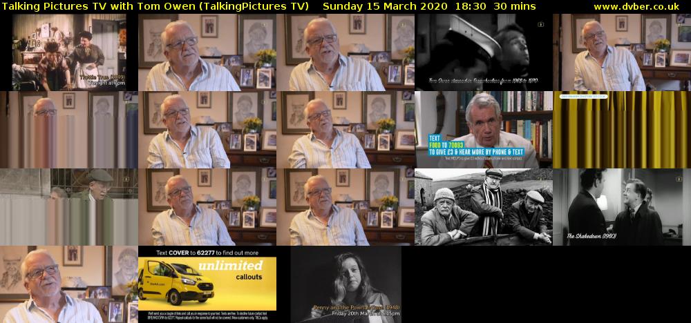 Talking Pictures TV with Tom Owen (TalkingPictures TV) Sunday 15 March 2020 18:30 - 19:00