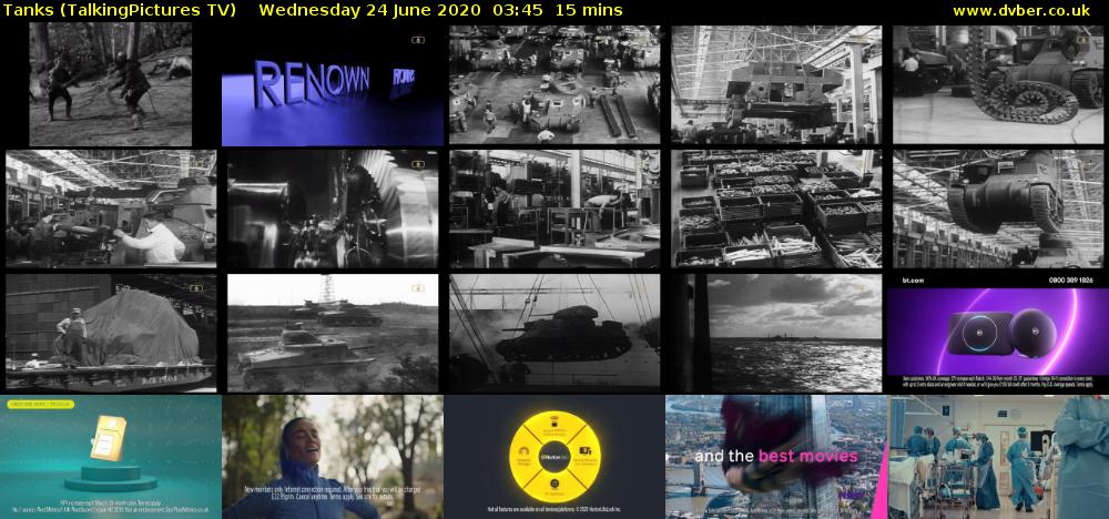 Tanks (TalkingPictures TV) Wednesday 24 June 2020 03:45 - 04:00