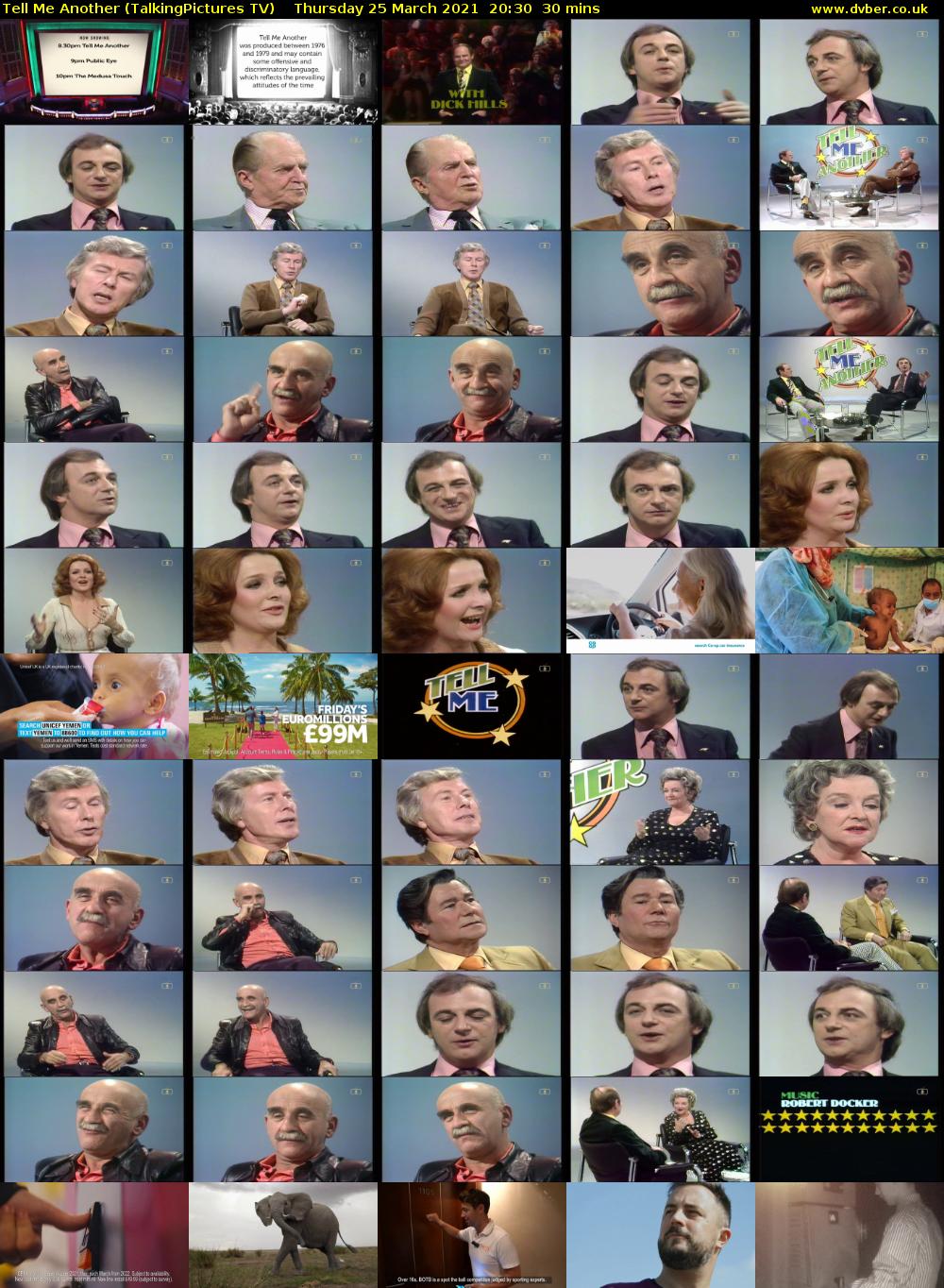 Tell Me Another (TalkingPictures TV) Thursday 25 March 2021 20:30 - 21:00