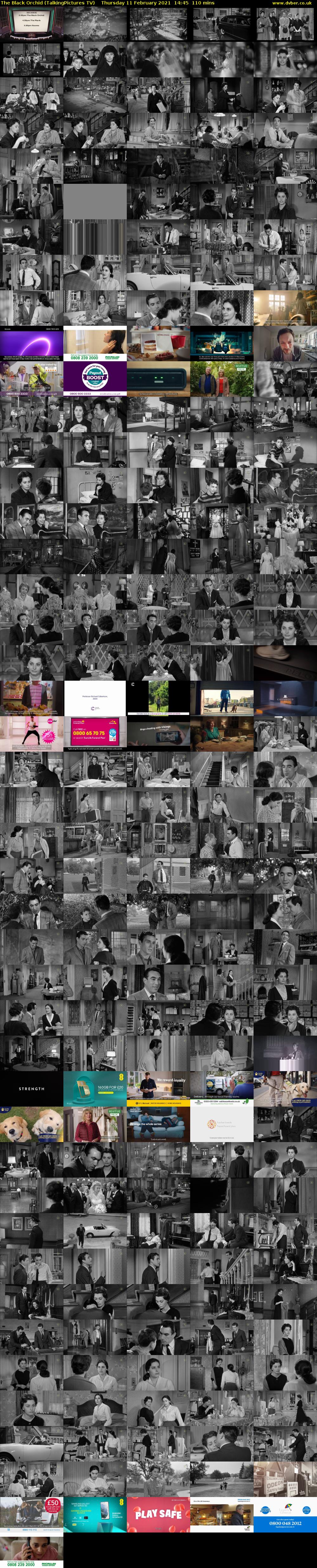 The Black Orchid (TalkingPictures TV) Thursday 11 February 2021 14:45 - 16:35