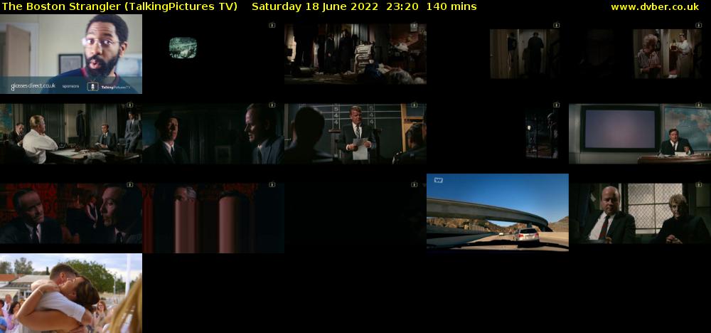 The Boston Strangler (TalkingPictures TV) Saturday 18 June 2022 23:20 - 01:40