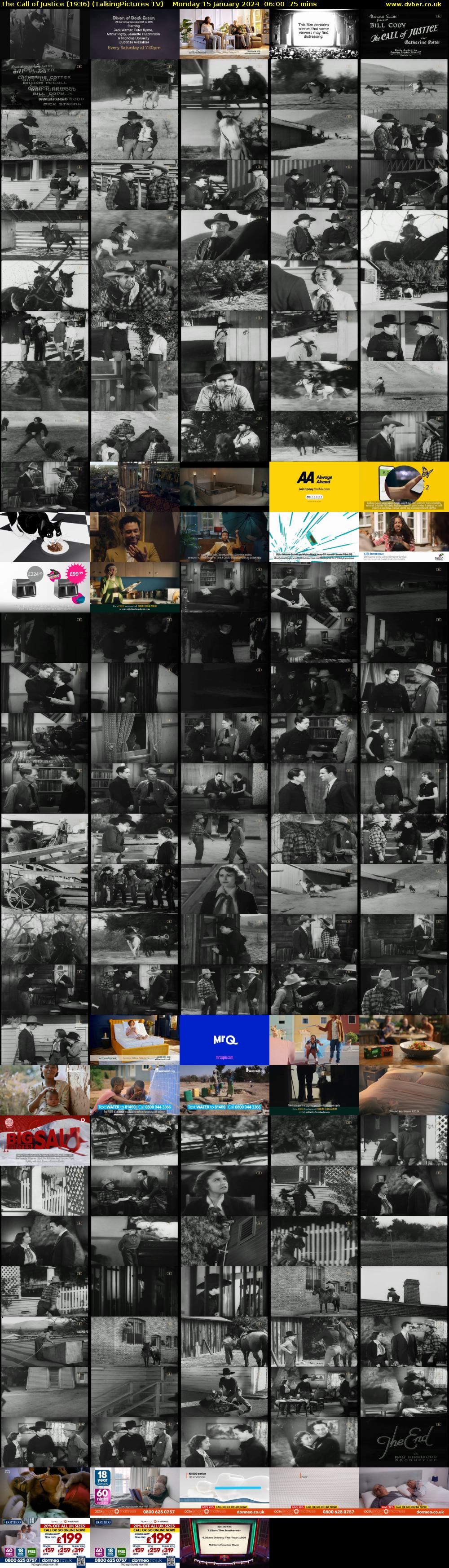 The Call of Justice (1936) (TalkingPictures TV) Monday 15 January 2024 06:00 - 07:15