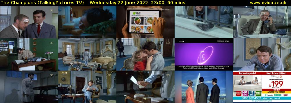 The Champions (TalkingPictures TV) Wednesday 22 June 2022 23:00 - 00:00