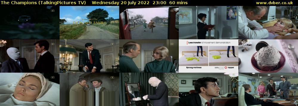 The Champions (TalkingPictures TV) Wednesday 20 July 2022 23:00 - 00:00