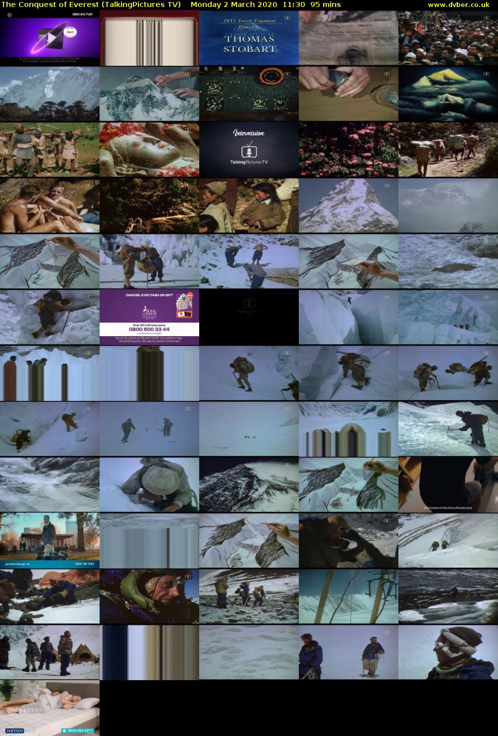 The Conquest of Everest (TalkingPictures TV) Monday 2 March 2020 11:30 - 13:05