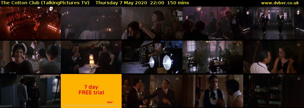 The Cotton Club (TalkingPictures TV) Thursday 7 May 2020 22:00 - 00:30