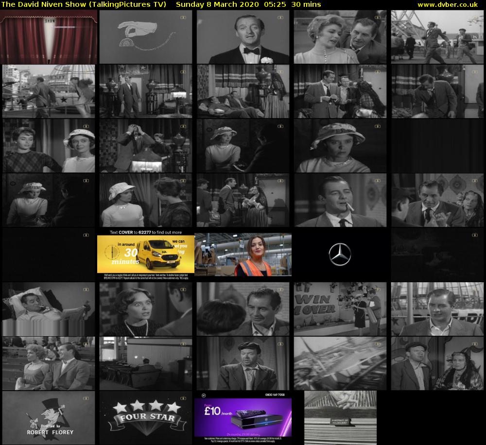 The David Niven Show (TalkingPictures TV) Sunday 8 March 2020 05:25 - 05:55