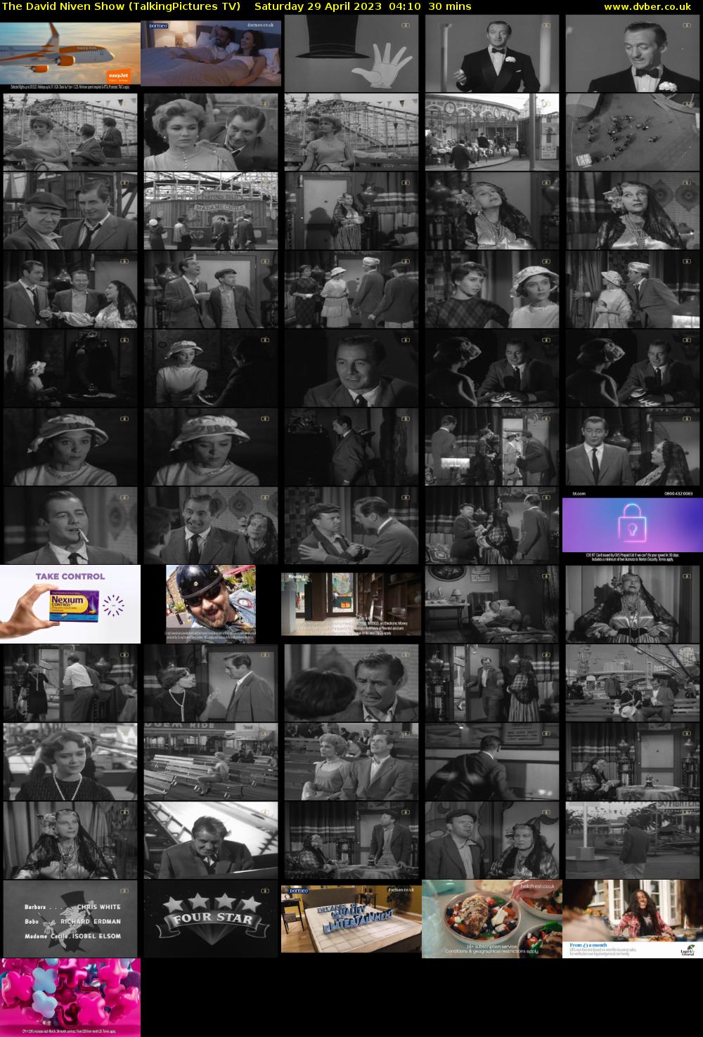 The David Niven Show (TalkingPictures TV) Saturday 29 April 2023 04:10 - 04:40